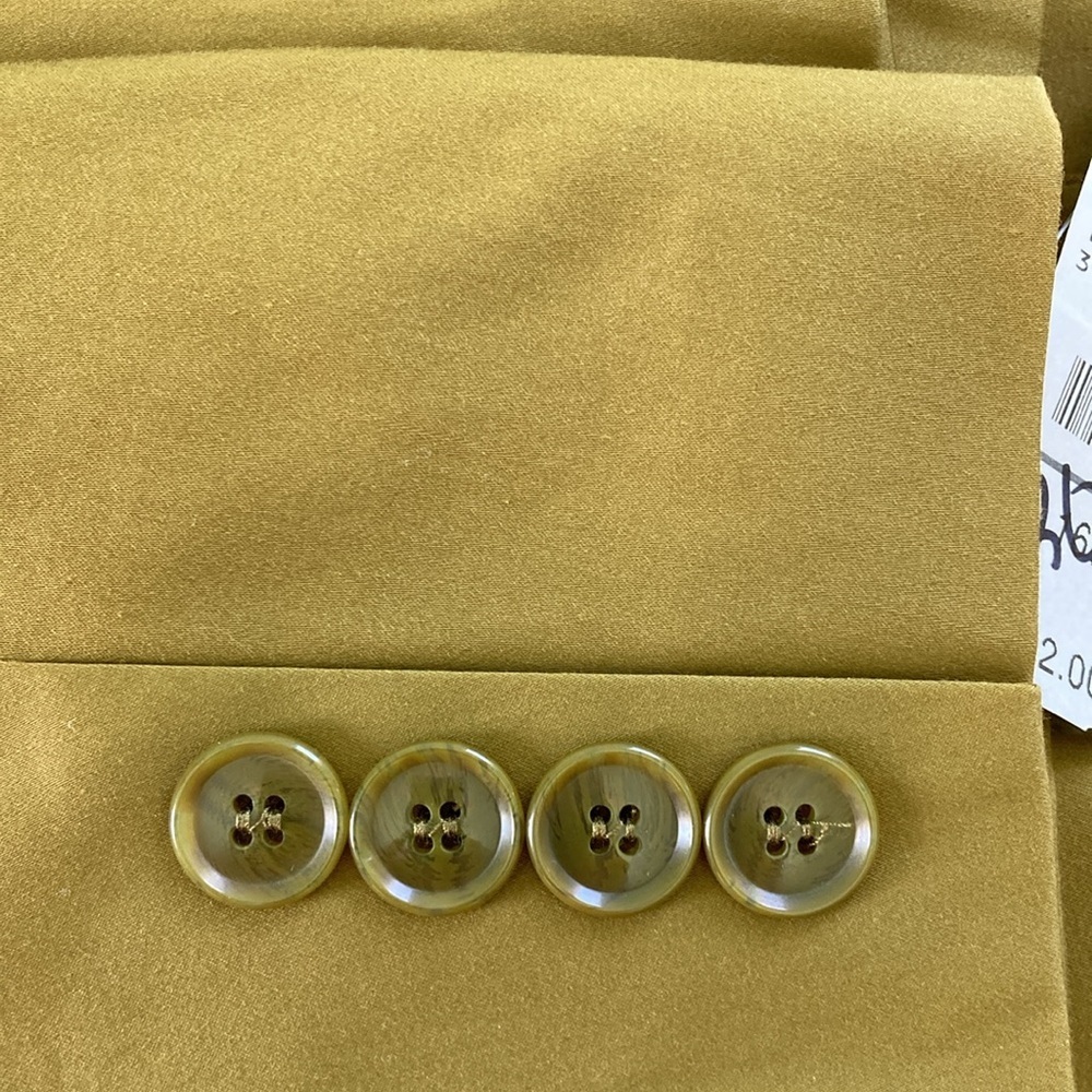 Talbots Three Button Cotton Blend Green Blazer (Plus Size 16W Petite) - Picture 6 of 13